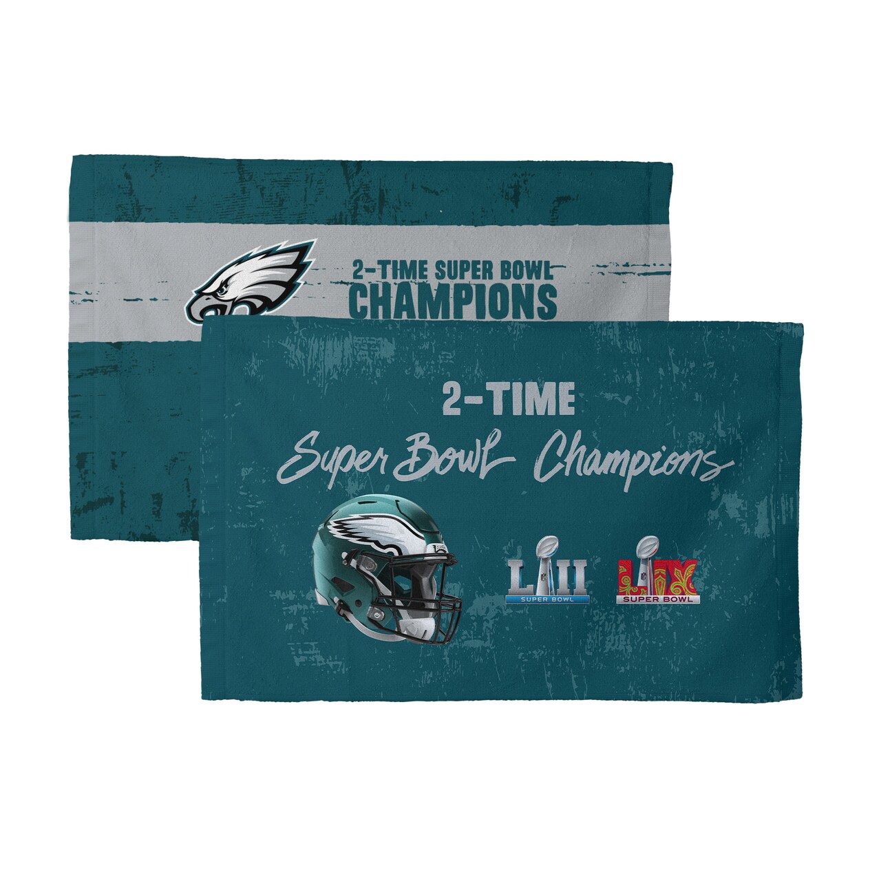 NFL Philadelphia Eagles 2025 Super Bowl LIX Multi Champ Conquerors Fan Towel 2 Pack 16X25 Inches